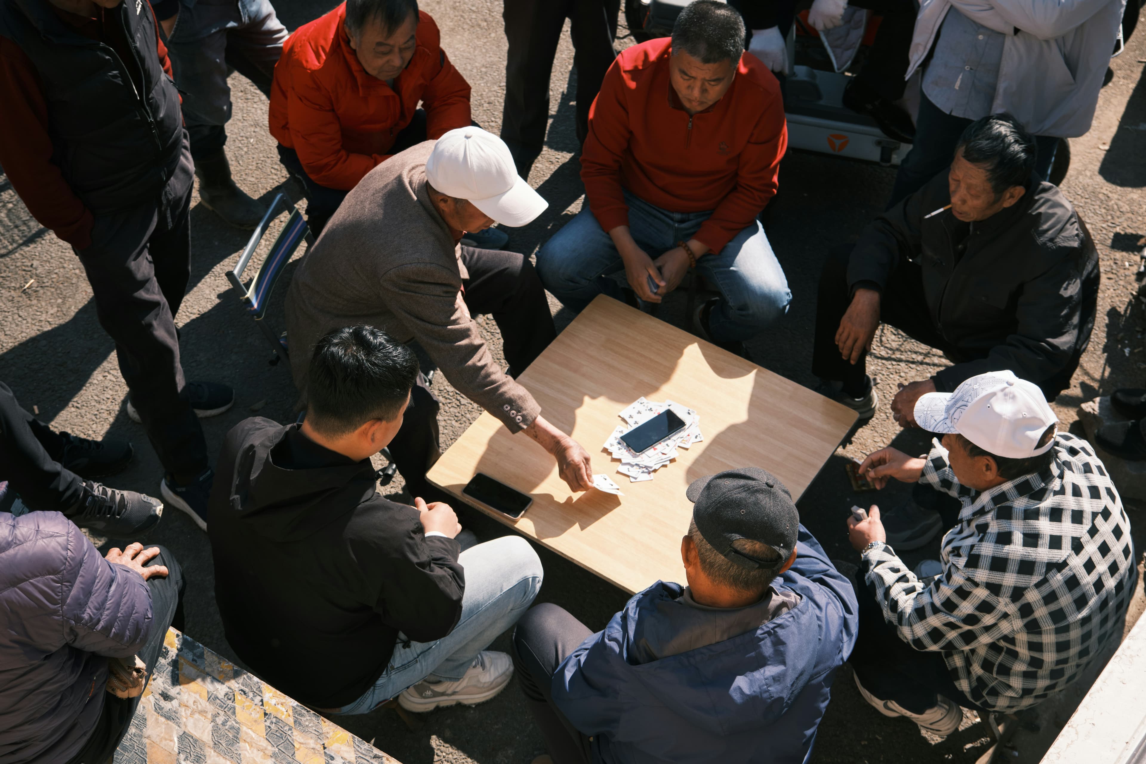 Community members working together in solidarity